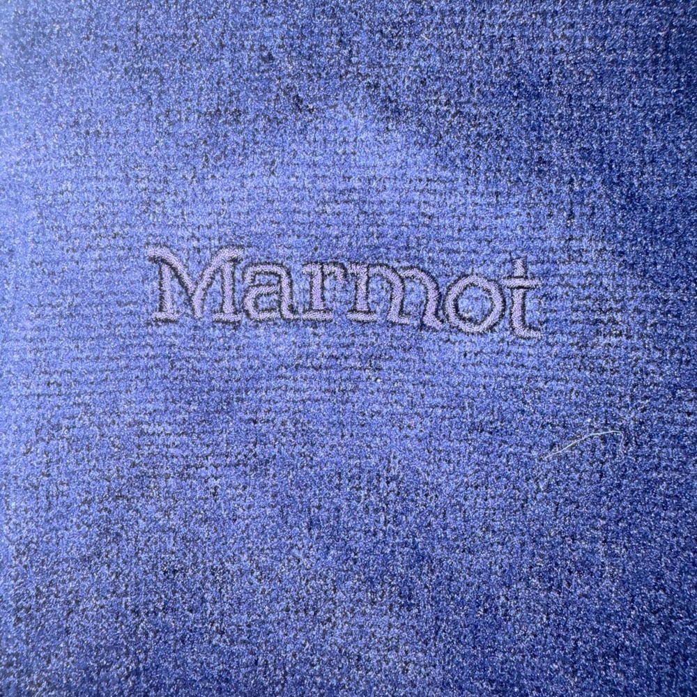 Men's Navy Blue Marmot fleece vest - Picture 7 of 8